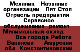 Механик › Название организации ­ Пит-Стоп › Отрасль предприятия ­ Сервисное обслуживание, ремонт › Минимальный оклад ­ 55 000 - Все города Работа » Вакансии   . Амурская обл.,Константиновский р-н